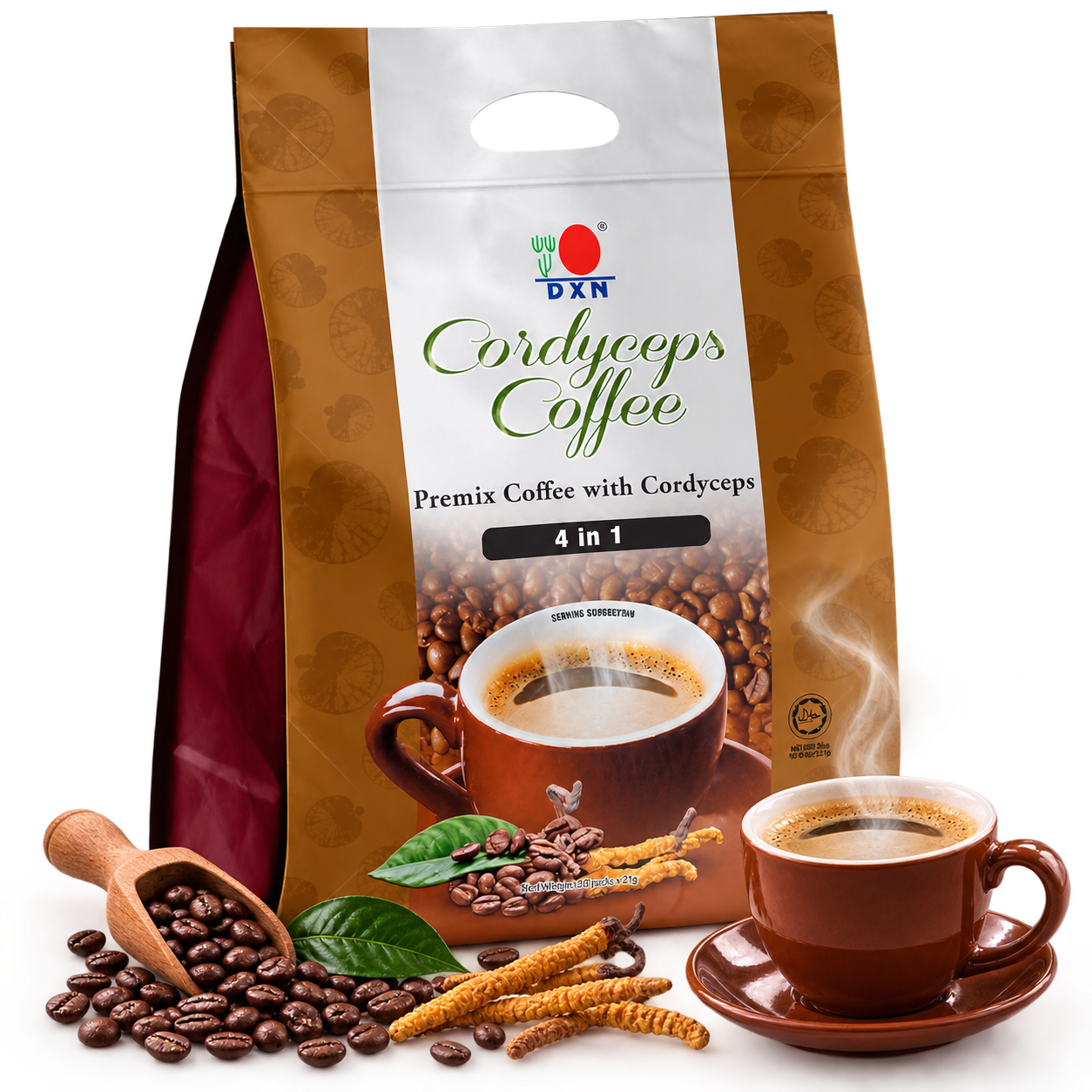 DXN Cordyceps Coffee 4 in 1 product image